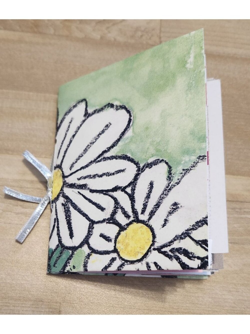 Junk Journal Happy Daisy 48 pages Pocket Size Handmade